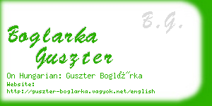 boglarka guszter business card